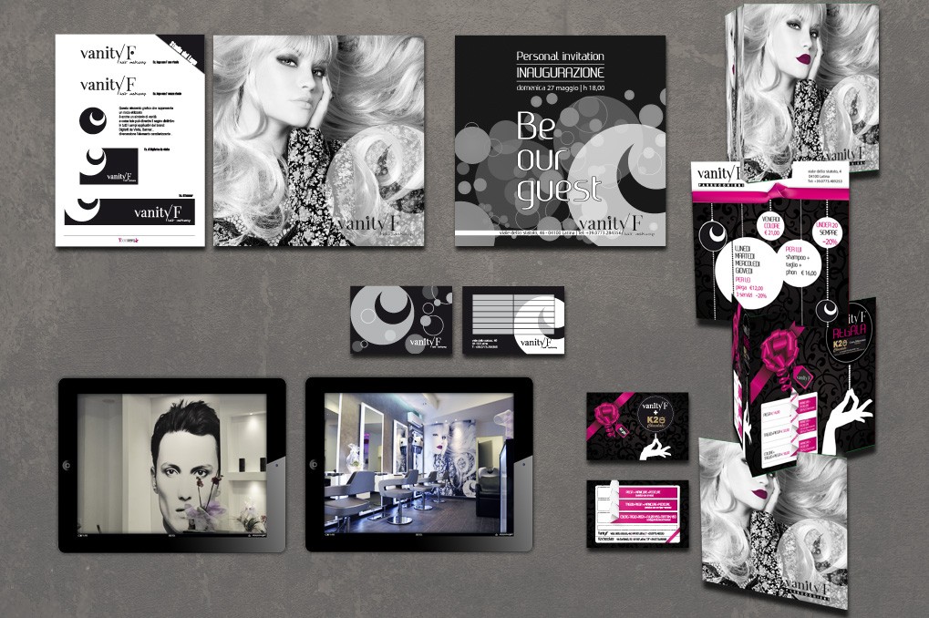 Vanity f | Logo Design | Corporate branding | Visual Advertising | Below the line